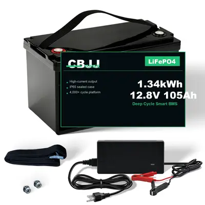 CBJJ ZW23 12.8V 100Ah LiFePO4 Deep Cycle Battery