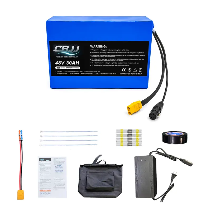 CBJJ HY05 E-Bike Battery 48V 30Ah - 1440Wh, 30A Smart BMS