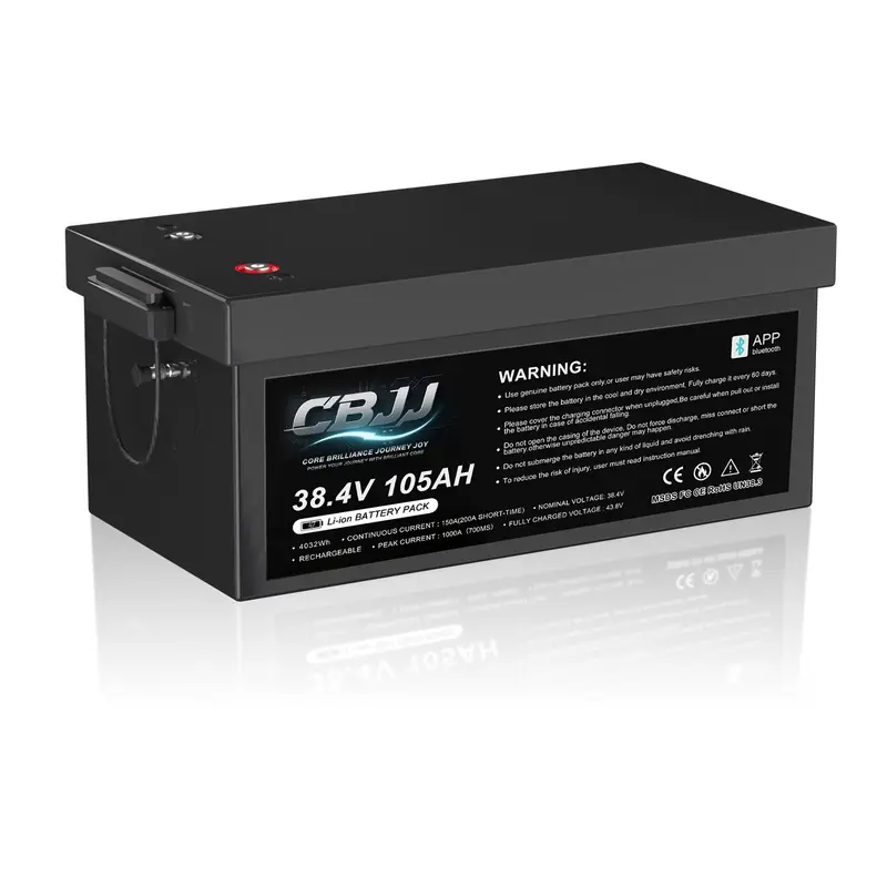 CBJJ ZW27 Golf Cart Battery 38.4V 105Ah LiFePO4 - Bluetooth Smart BMS