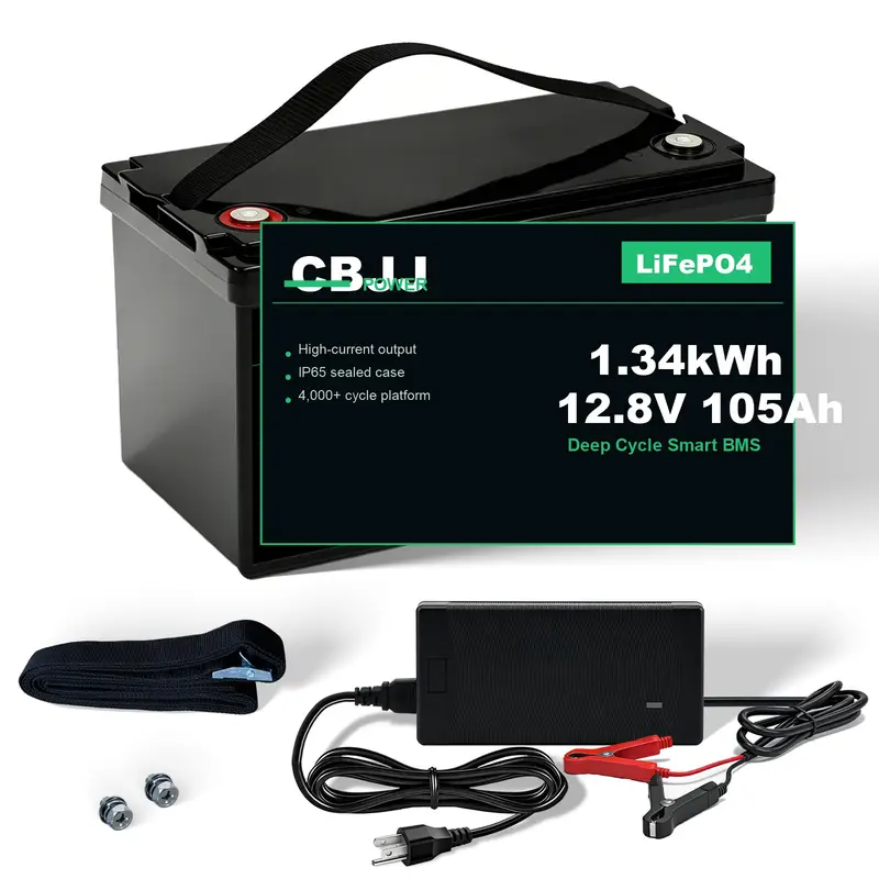 CBJJ ZW23 12.8V 100Ah LiFePO4 Deep Cycle Battery
