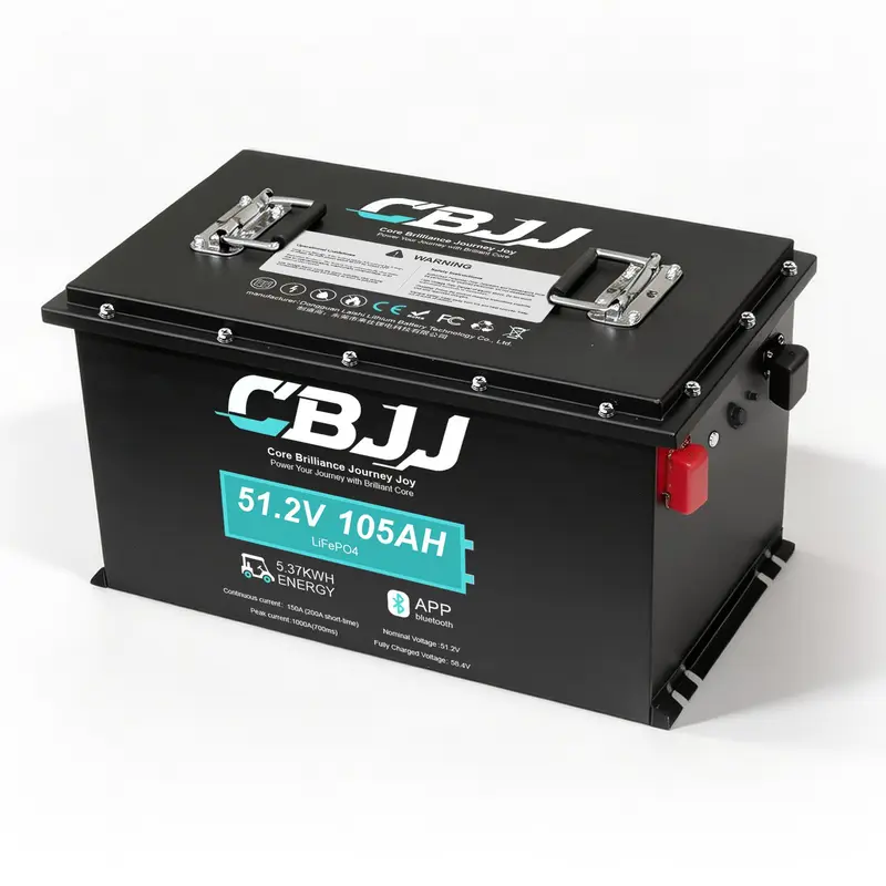 CBJJ ZW30 Golf Cart Battery 51.2V 105Ah LiFePO4 - T-Type Case